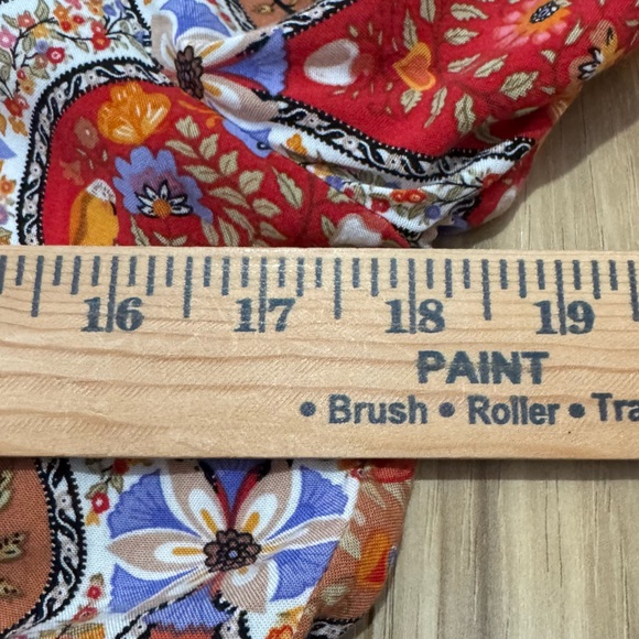 Christian Siriano Women's Size Small Floral Paisley Peplum Blouse Boho Peasant - Picture 12 of 15